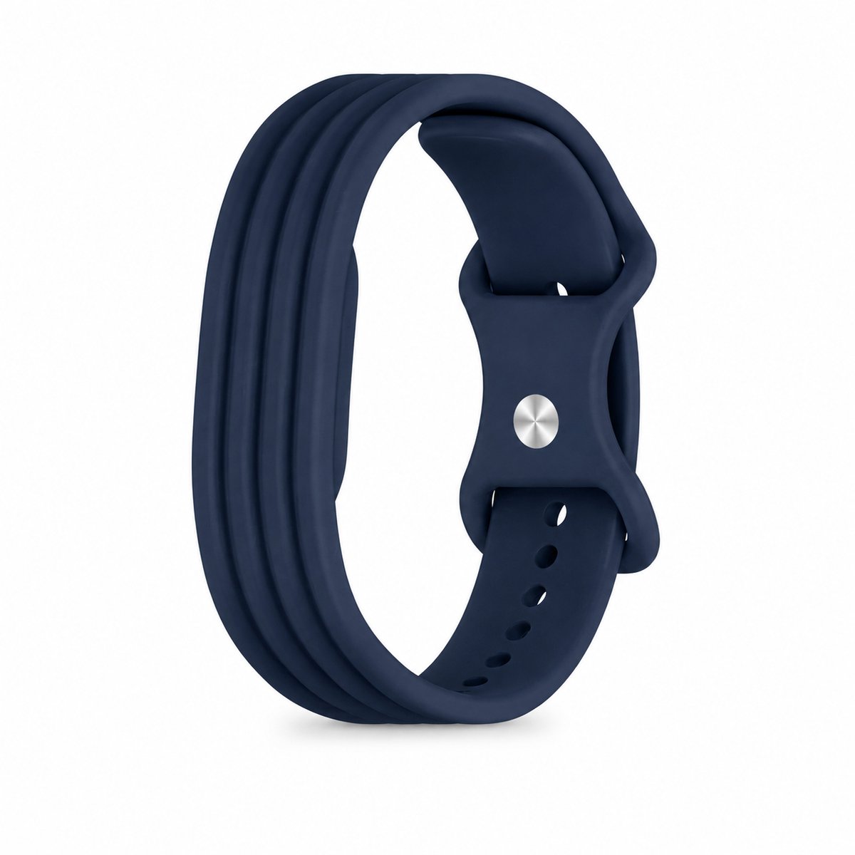 Celaris Siliconen Bandje Geschikt voor Fitbit Air – Donkerblauw – Smal Sportbandje – Verstelbaar en Comfortabel
