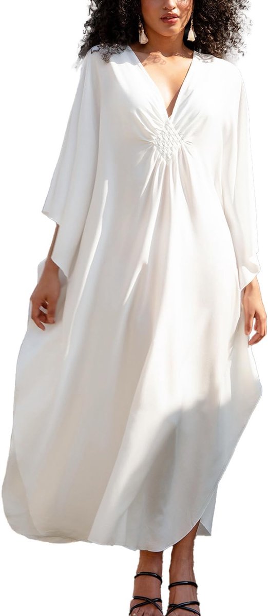 Zomer Lange Kaftan Maxi-Jurk Boheemse Badpak Strandbedekking Gewaden