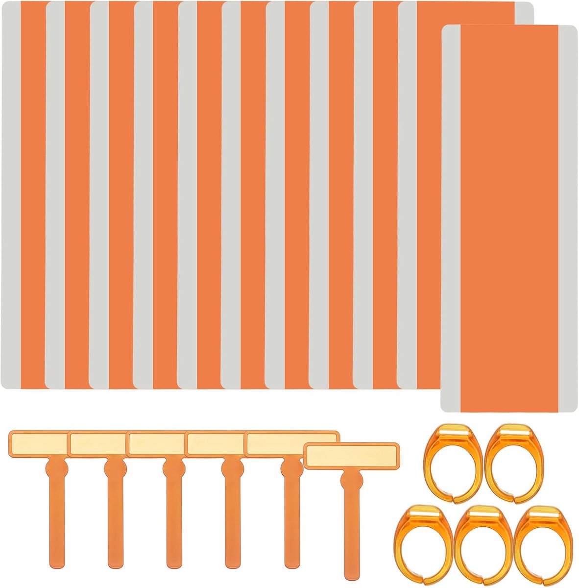 22 stuks dyslexie-leeshulpen, gekleurde overlay leesstreep, geleide leesstrepen, bladwijzers met vingers voor leraren, oranje