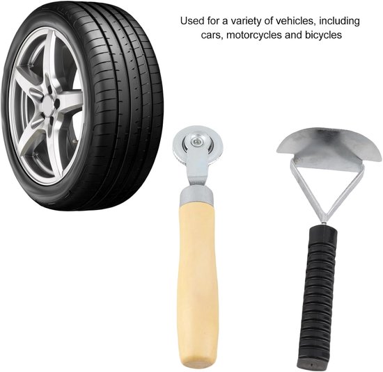 Bandenreparatieset - Rol- en schraapset - Band lekken dichten - Massief houten handvat - 6 mm rol - Niet gespecificeerd — afbeelding 2