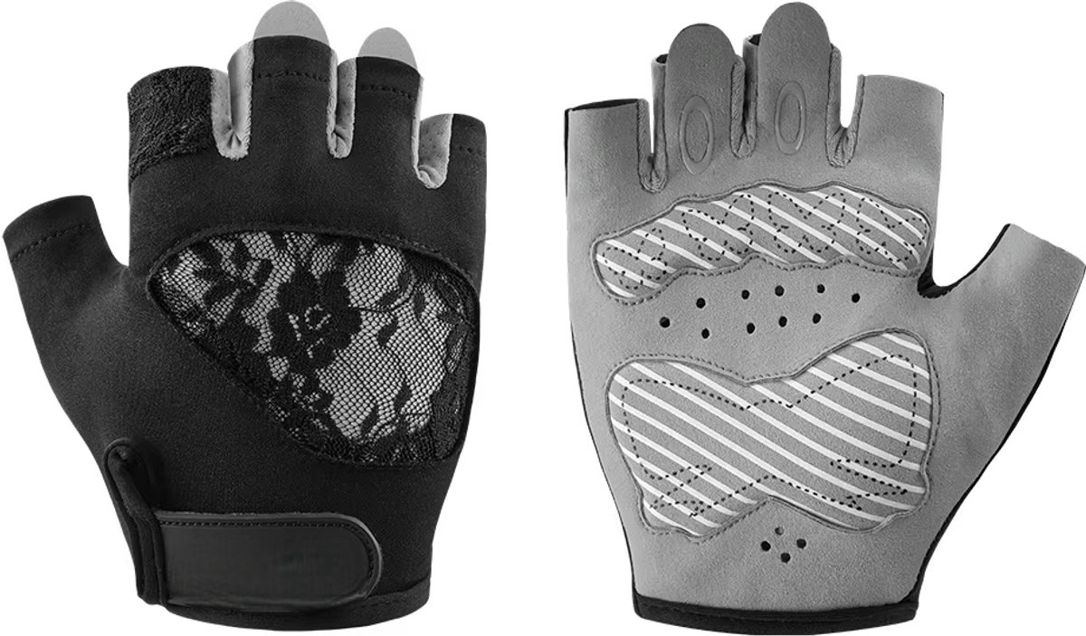 Fitness Handschoenen Dames – Ademende Antislip Handschoenen voor Sportschool, Workout, Gewichtheffen, Krachttraining & Fitness - Zwart - Maat S