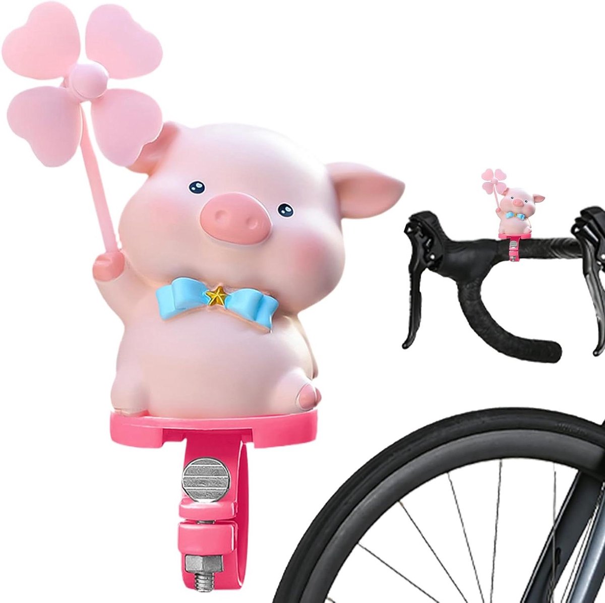 Fiets Windmolen Decoratie - Kinderfiets Accessoire - Fiets Rit Verfraaien - Draaiend Dierenontwerp - 14.5x8.5x10.5 cm - Meerdere Kleuren