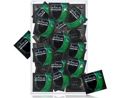 VITALIS 100 premium condooms 64mm XXXL | Nominale breedte 64 mm | Gevoelsechte transparante condooms extra groot | met glijmiddel op siliconenbasis