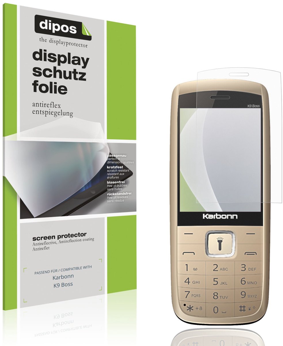 dipos – 4x Matte Beschermfolie geschikt voor Karbonn K9 Boss | Krasbestendige & antireflecterende Screenprotector Ultra-Thin