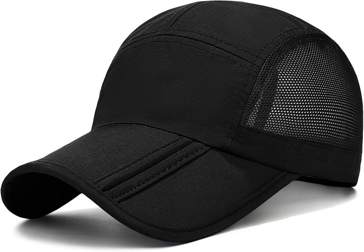 Honkbalpet voor heren, opvouwbaar, voor dames, licht, sneldrogend, zonnehoed voor heren, zomer, mesh, ademend, verstelbare zonnehoed voor buitensport