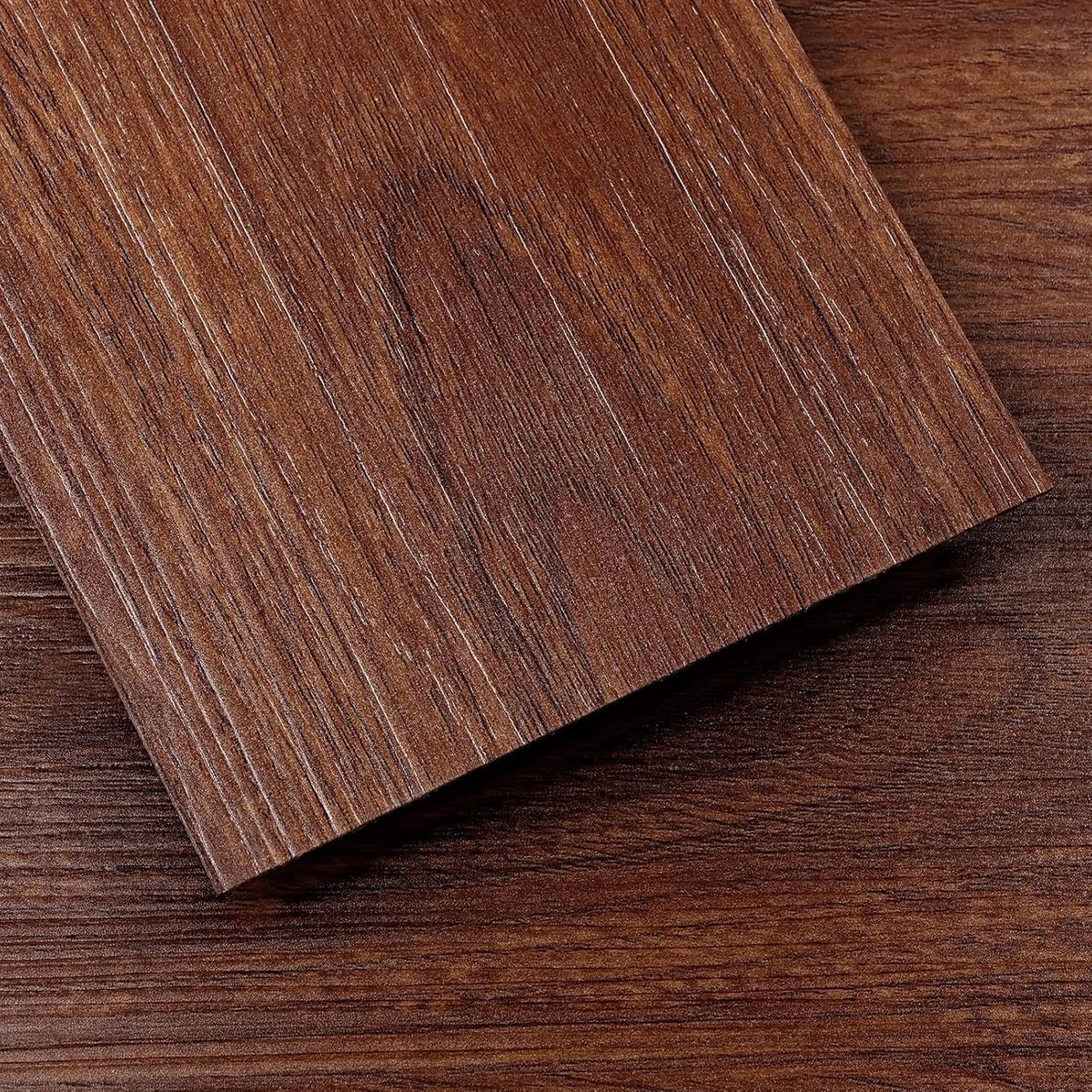 12 stuks mahoniehouten pvc-vloerbedekking, zelfklevend, verwijderen