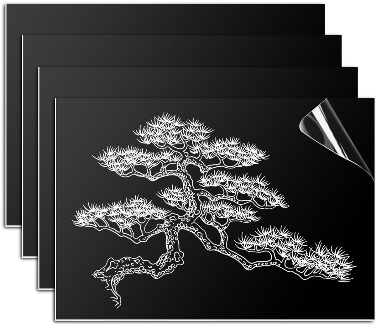 4 stuks ABS-kunststof plaat, 30 x 20 cm, laserblanken om te graveren