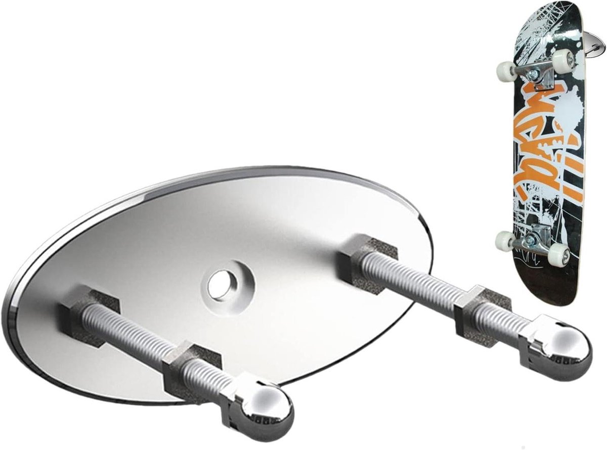 Skateboard Wandhouder Deck Hanger Skateboard Presenteren Robuust IJzer Materiaal 6.2 x 3.1 x 0.4 cm
