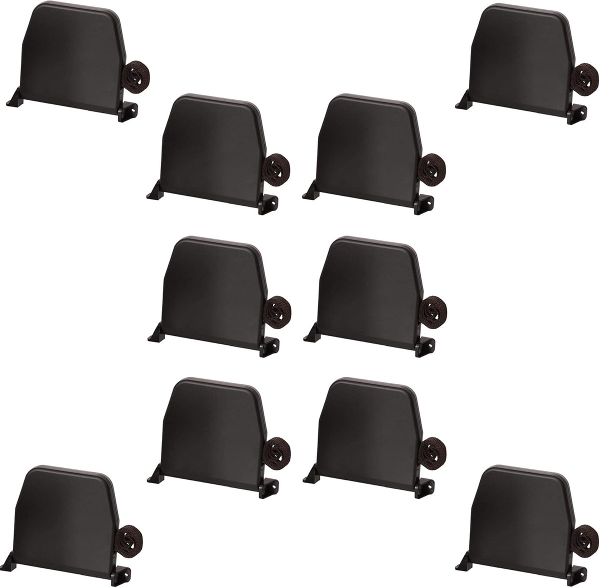 SnelShoppen - 10x Rolgordijn Winder 14 mm | Mini Bruin met 5 m Band | Gatafstand 155 mm | Opvouwbaar voor Thuis en Tuin