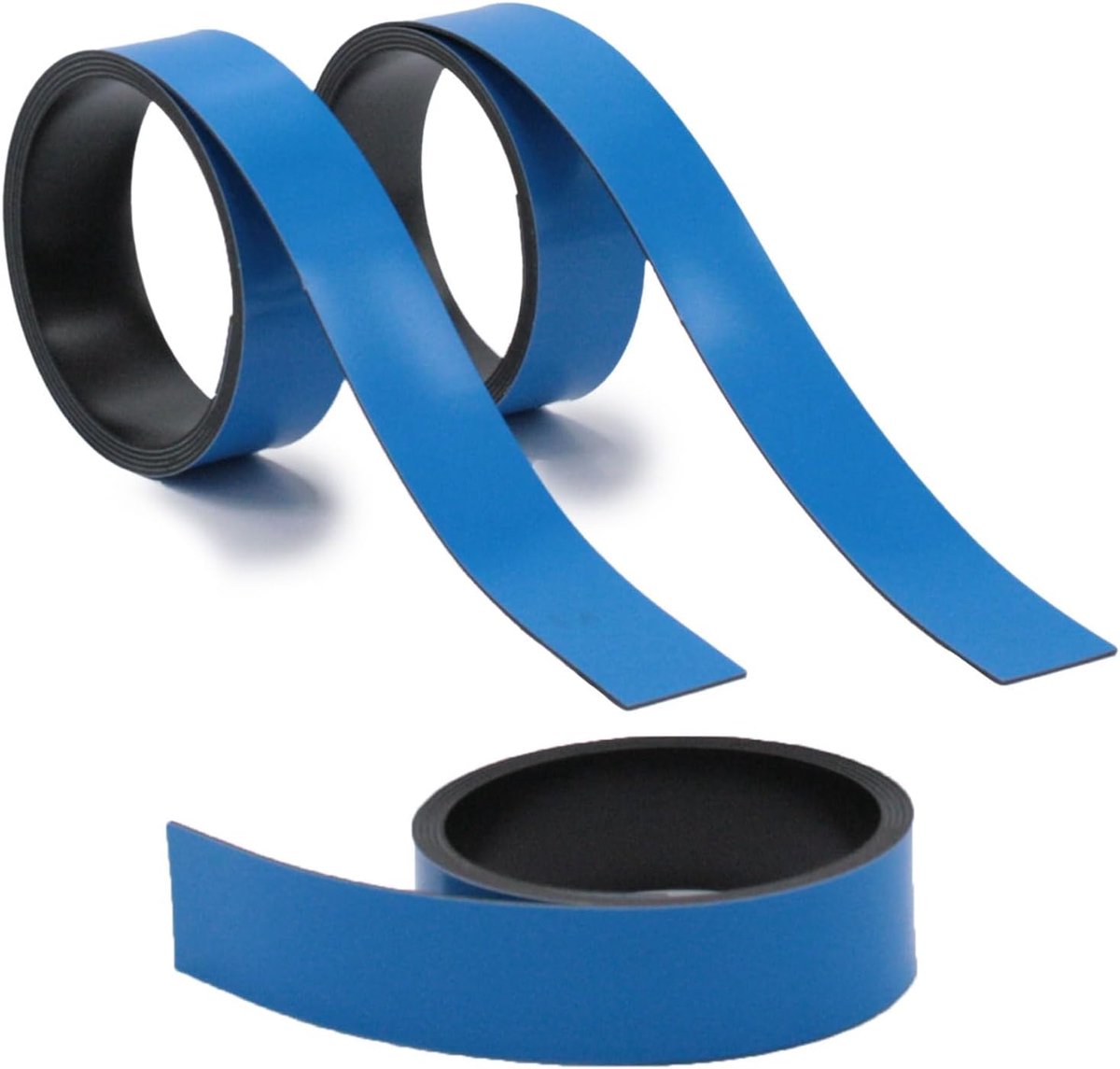 magneetband set van 3 - mag251 | 3 magneetbanden van 2 cm x 1 m, op maat knipbaar en herbruikbaar voor whiteboard en metalen rekken.