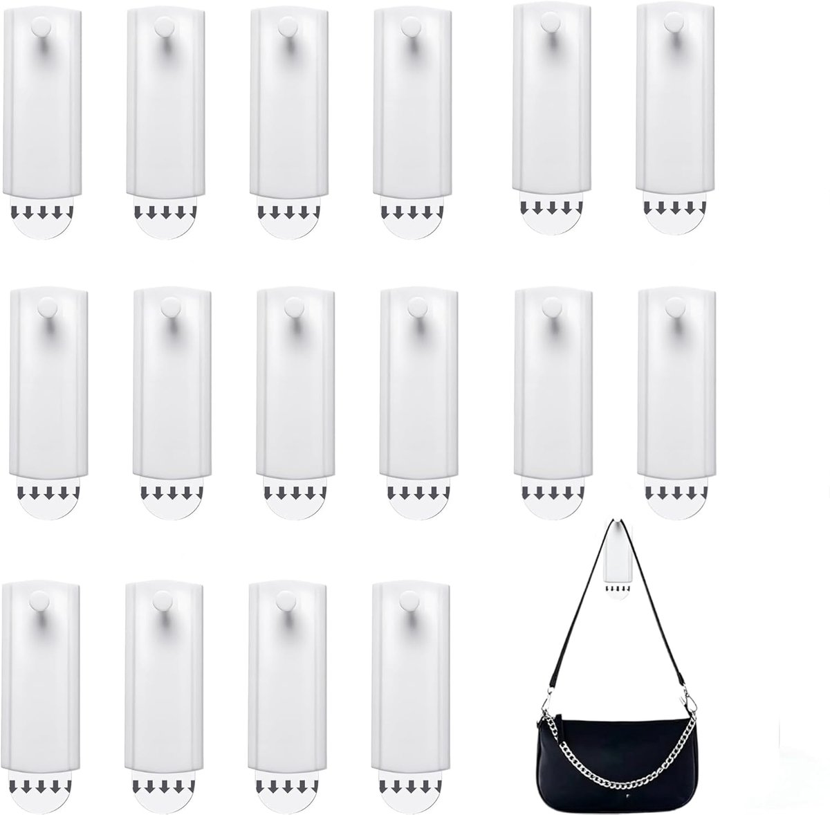 SnelShoppen - 16 Stuks Muurbeugels voor Fotolijsten zonder Boren, Zelfklevende Wandhaken voor Zware Fotolijsten, Ideaal voor Thuis en Kantoor Decorati