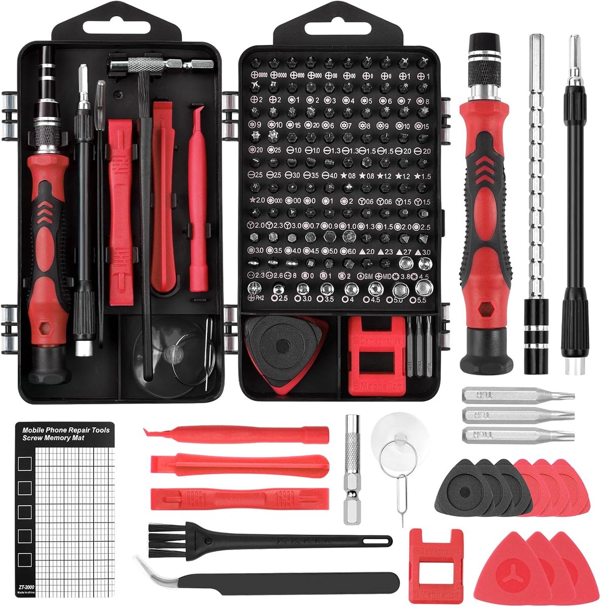 Precisie schroevendraaier set, 124 in 1 magnetische kleine schroevendraaier set, professionele reparatie tool kit, voor iPhone iPad computer laptop MacBook telefoon tablet bril deurbel horloge