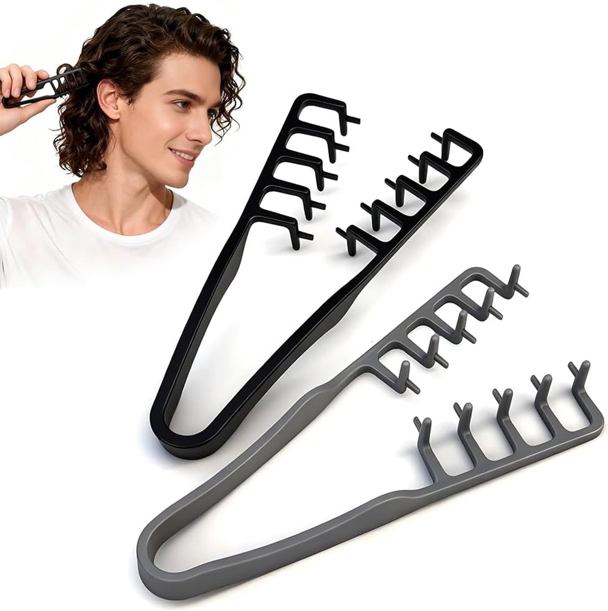 Kammen, brede tandstylingkammen, set wortels, volumetool voor