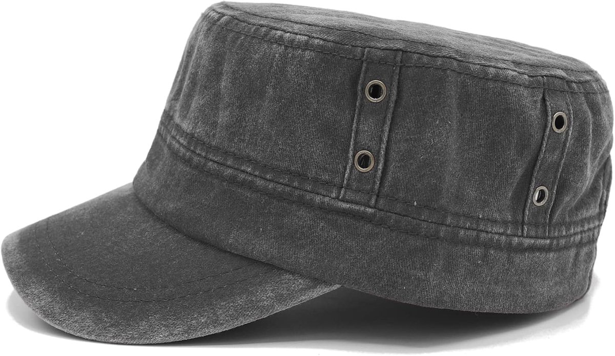 Der Rich ® Vintage Army Military Cap gewassen 100 katoen - dames heren