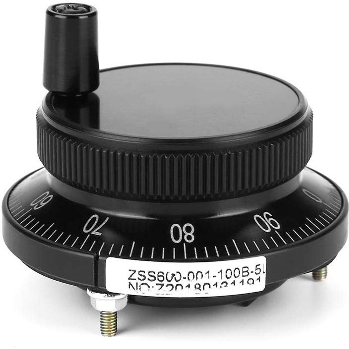 Handwiel 100PPR 6 Terminal Klemmen Elektronische Handwiel Pulsgenerator Handwiel 60mm Encoder 5V voor CNC Systeem (Zwart)