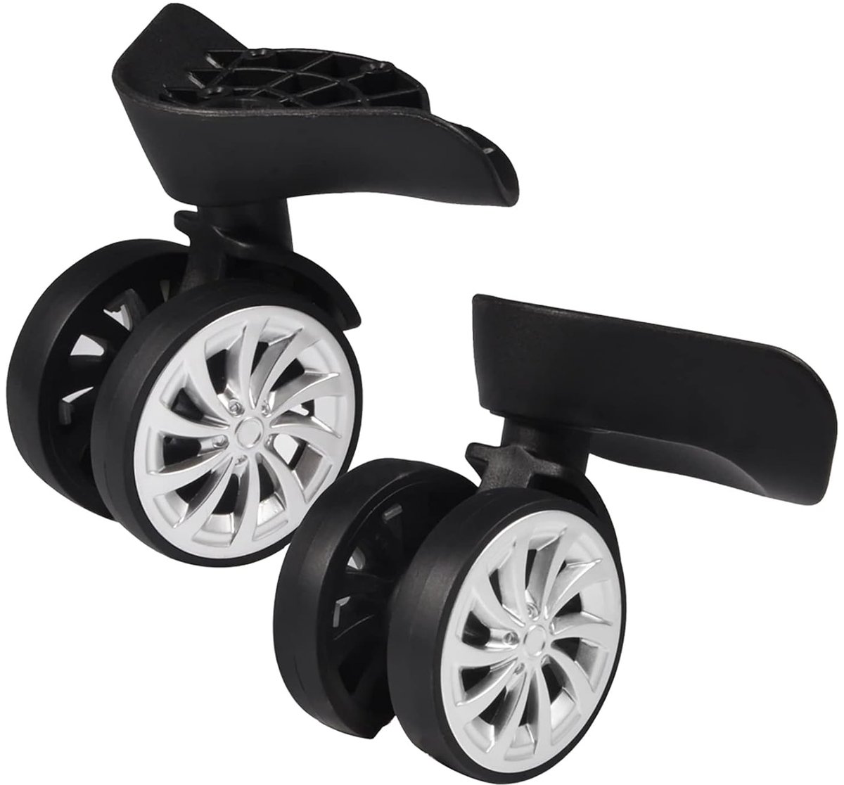 2 stuks Bagage Koffer Wielen, Zwenkwiel Vervanging Bagage Reiskoffer
