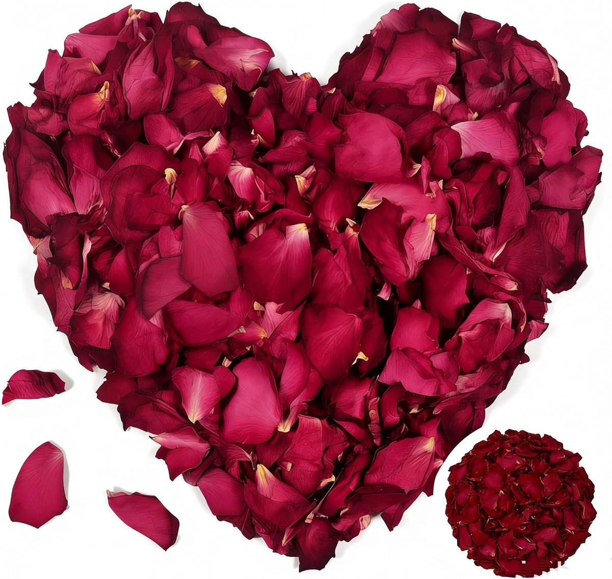 Confetti van bruiloftsbloemblaadjes, gedroogde rozenblaadjes, confetti bloemblaadjes bruiloftsdecoratie, voor EVJF Valentijnsdag romantische badkaarsen spa