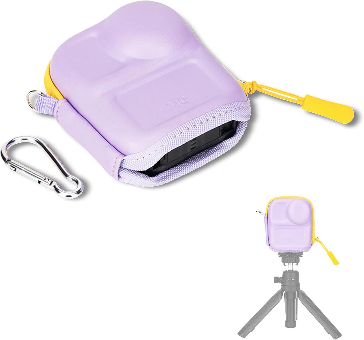 Osmo Nano-tas klein met karabijnhaak, kleine hardcase paars voor DJI Osmo nano-camera, Eva-hoes, actiecameratas, harde schaal, Osmonano mini-cameratas voor statief, selfiestick, accessoires