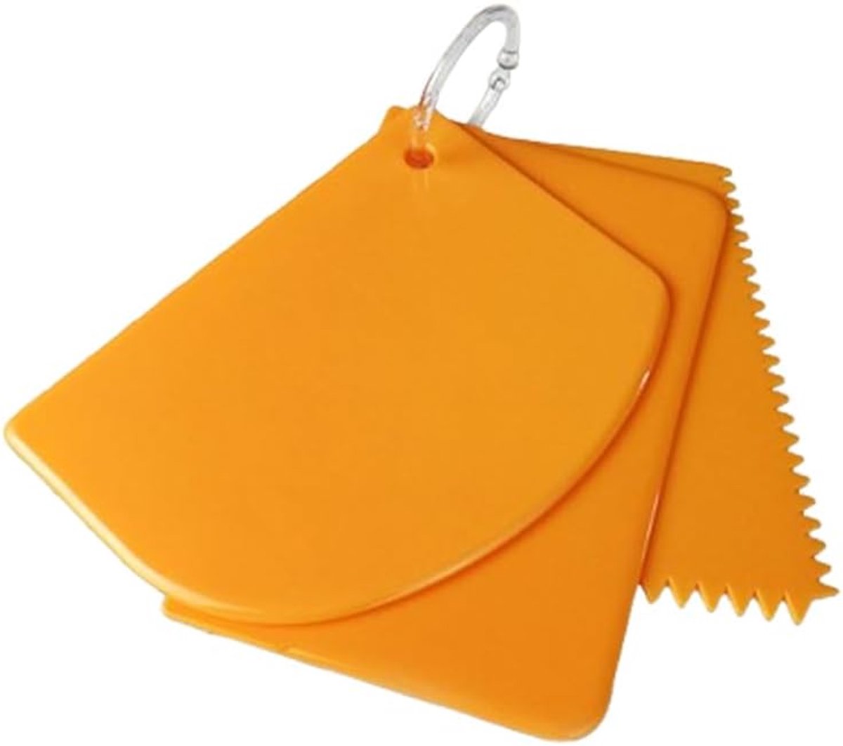 SnelShoppen - 3-delige Deegschraper Set - Kunststof Bakgereedschap - Deegsnijder voor Pizza, Brood, Gebak - Keuken Accessoires