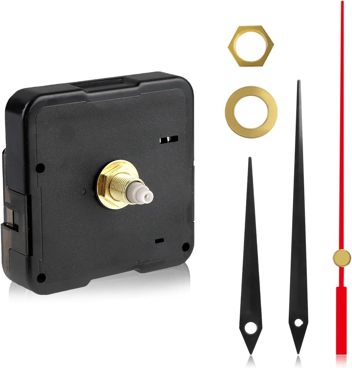 SnelShoppen - Quartz Klok Mechanisme Kit 55 x 55 x 32 mm Complete Klok met Wijzers voor DIY Klok Restauratie, Stille Wandklok, Precisie Onderdelen