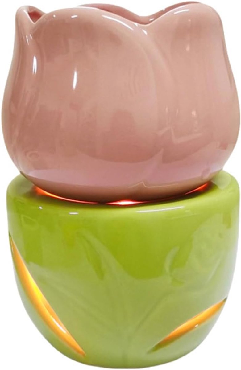 SnelShoppen - Fragrance Lamp, Geurkaars, Wax Melt Branders, Keramische Geurlamp voor Etherische Oliën, Slaap Hulp, Ontspanning, Meditatie, Roze, 180ml