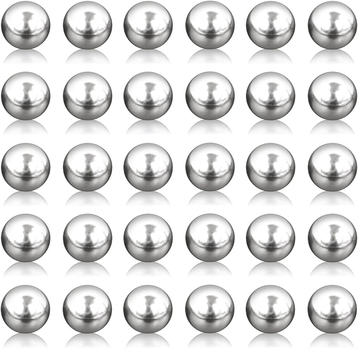 Stalen balletjes 10mm - 30 stuks gepolijst - duurzaam materiaal - ideaal voor tuindecoratie - SnelShoppen