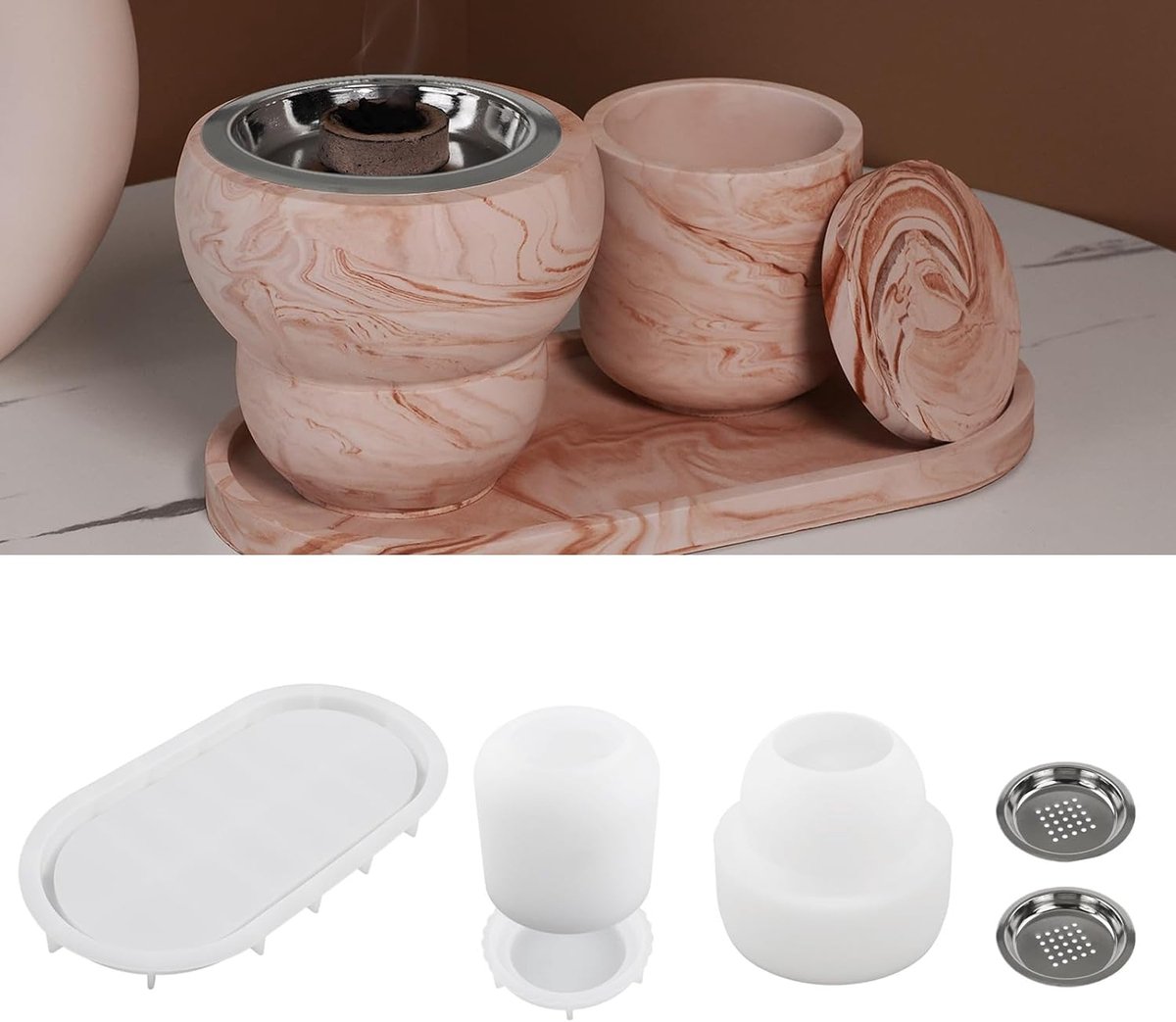 Silicone Moulds, Silicone Moulds, Candle Holder, Silicone Molds for Concrete, Plaster DIY, Silicone Moulds, Tray for - ShopVlot