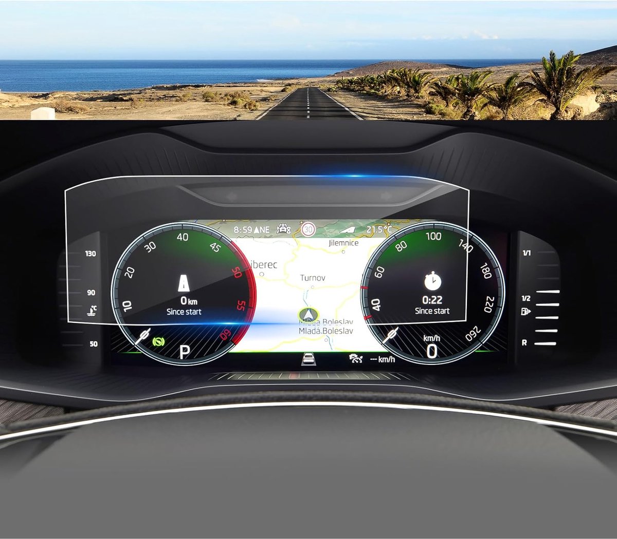 Screen Protector 10,25 Inch - 9H Gehärtetes Glas - Dashboard Bescherming - Geschikt voor Skoda Kodiaq/Karoq - ShopVlot