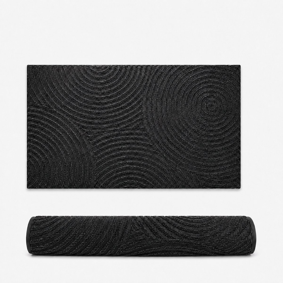 Dirt Trapping Mat voor Binnen en Buiten-45 x 75 cm - Wasbare Deurmat voor Entree, Hal, Tuin en Patio-Zwart