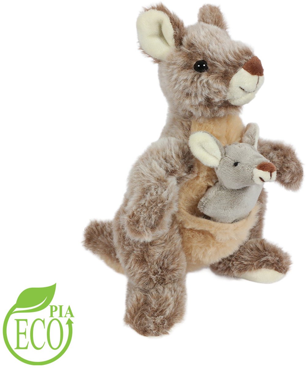PIA Soft Toys - Kangoeroe met baby ECO 31 cm
