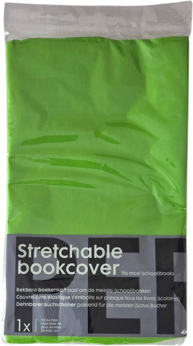 Rekbare Boekenkaft A4 - Groen - 22x40cm