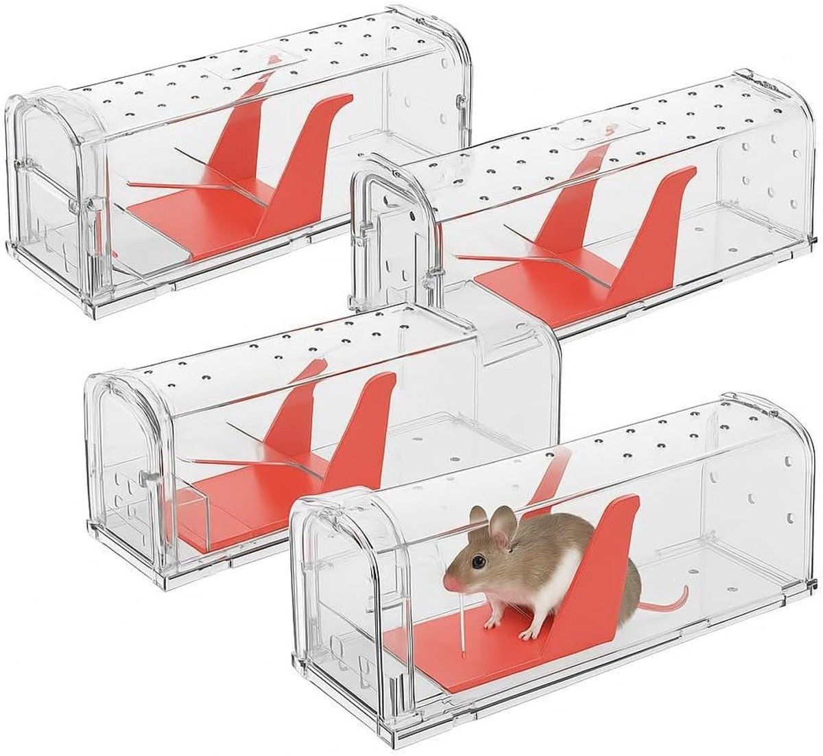 Vallen zonder wreedheid voor binnen en buiten, duurzame ongediertebestrijdingsval voor levende vangst. Herbruikbare muizenval voor knaagdieren. Snelle en efficiënte sensor