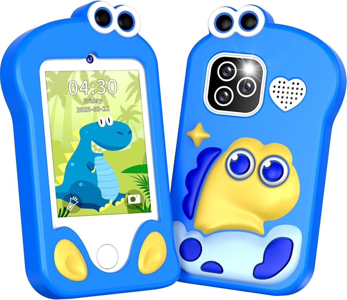 Kindermobiele telefoon, kindercamera in smartphone-formaat met 2,8 inch touchscreen, dubbele camera, foto- videofuncties, MP3-speler, 32 GB SD-kaart, verjaardagscadeau leertelefoon