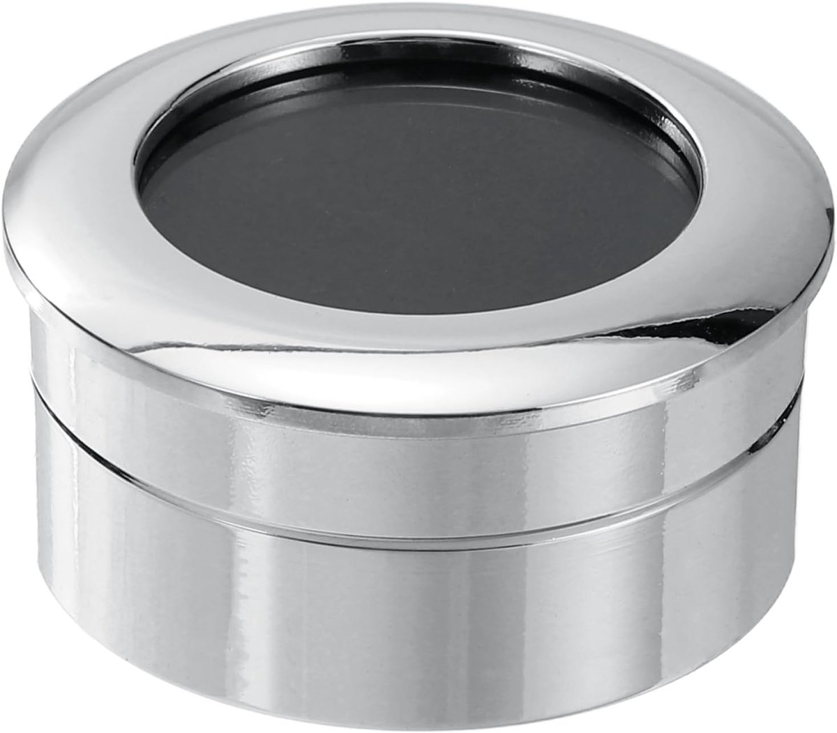 1.2x0.6 Inch Kleine Edelsteen Vitrinekast, 1 Stks Losse Diamant Display Box Eenvoudige Sieraden Containers Houder met Clear Top Deksels en Spons voor Diamanten Bare Stone, Zilver Toon
