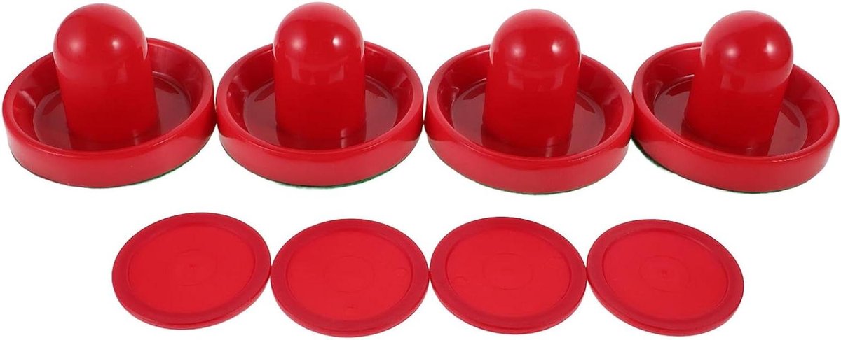 Airhockey Vervangingsset - Pucks en Pushers - Tafelspel Spelen - Soepele Beweging - 10 x 10 x 6 cm - Multi