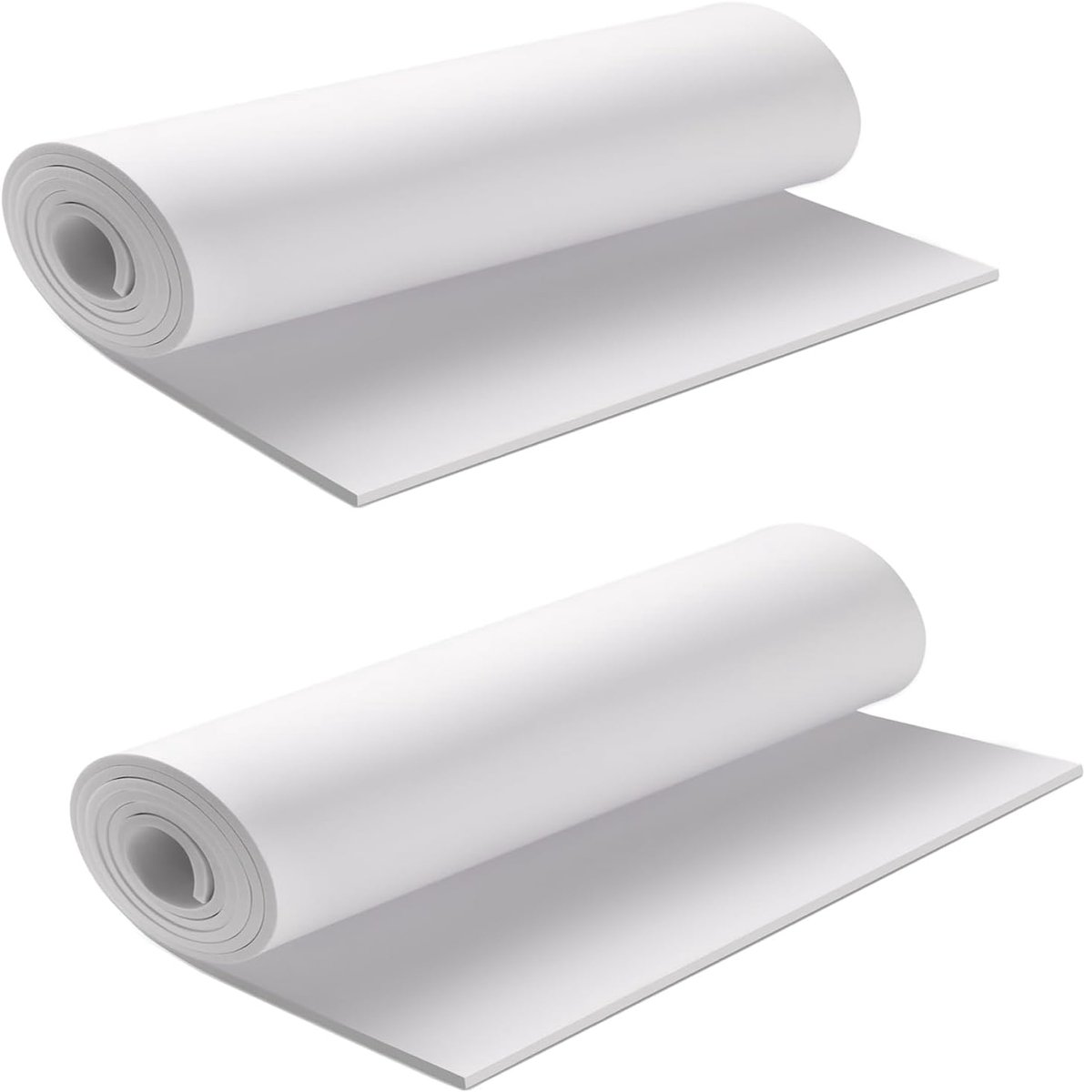 Pakket van 2 witte Eva-schuim rollenspel rolvellen, premium Eva Craft Foam 3 mm dik, 35,3 x 150 cm, hoge dichtheid 86 kg / m3 voor rollenspelkostuum, handwerk, doe-het-zelf projecten van Mearcooh