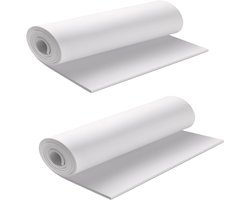 Pakket van 2 witte Eva-schuim rollenspel rolvellen, premium Eva Craft Foam 3 mm dik, 35,3 x 150 cm, hoge dichtheid 86 kg / m3 voor rollenspelkostuum, handwerk, doe-het-zelf projecten van Mearcooh