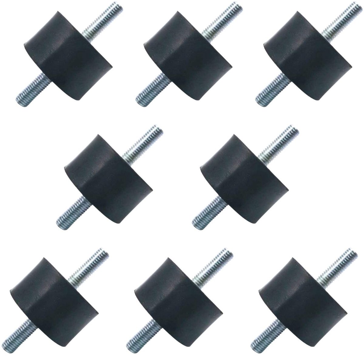 8 stuks rubberen buffer M6 trillingsdemper rubber metaal silentblock draad trillingsdemper voor machines motoren compressoren waterpompen 20 x 15 M6 x 18