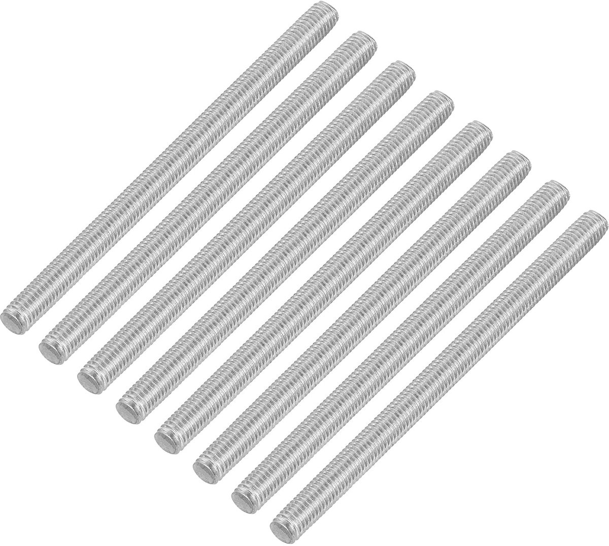 Set van 8 draadstangen, M5 x 80 mm, roestvrij staal, 304 klinknagels, stang rechtse schroefdraad, M5-0.8, voor montage van meubels en machines
