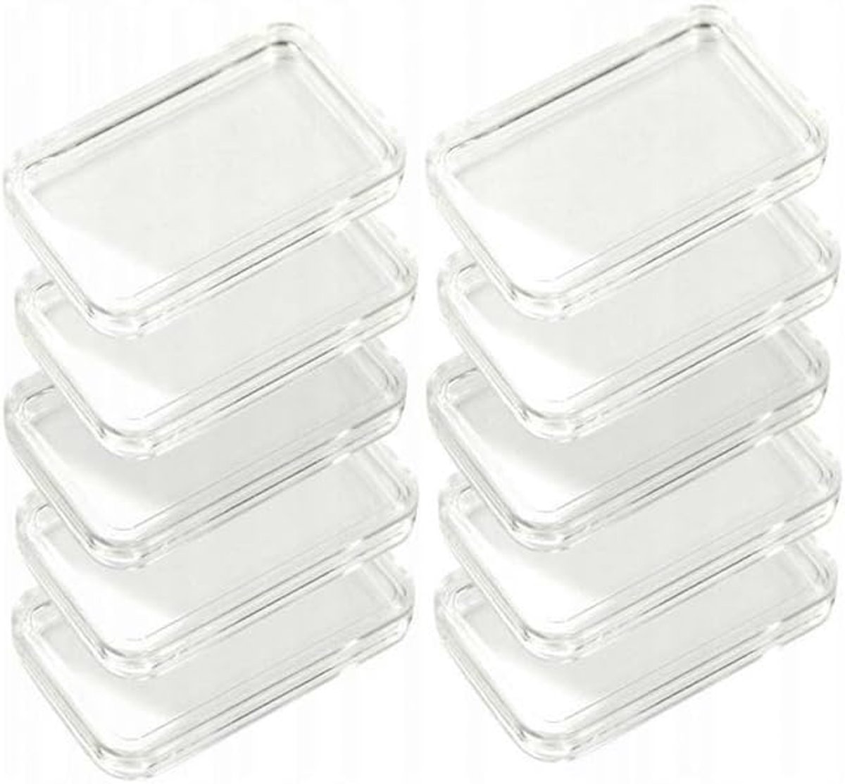 – 10 x Premium rechthoekige beschermcapsule 27×47 mm – Zilveren & Gouden Baaren
