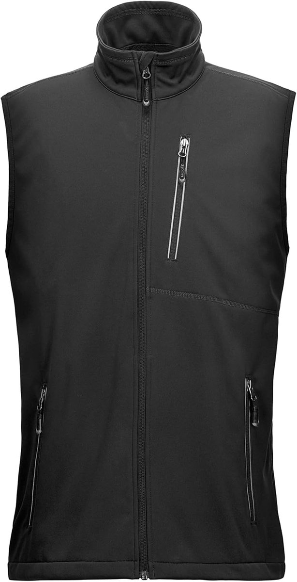 33,000ft Lichtgewicht softshell vest voor heren, waterdicht winddicht loopvest, ademend vest, gilet mouwloos jack voor fietsen, hardlopen, wandelen, golf, werk