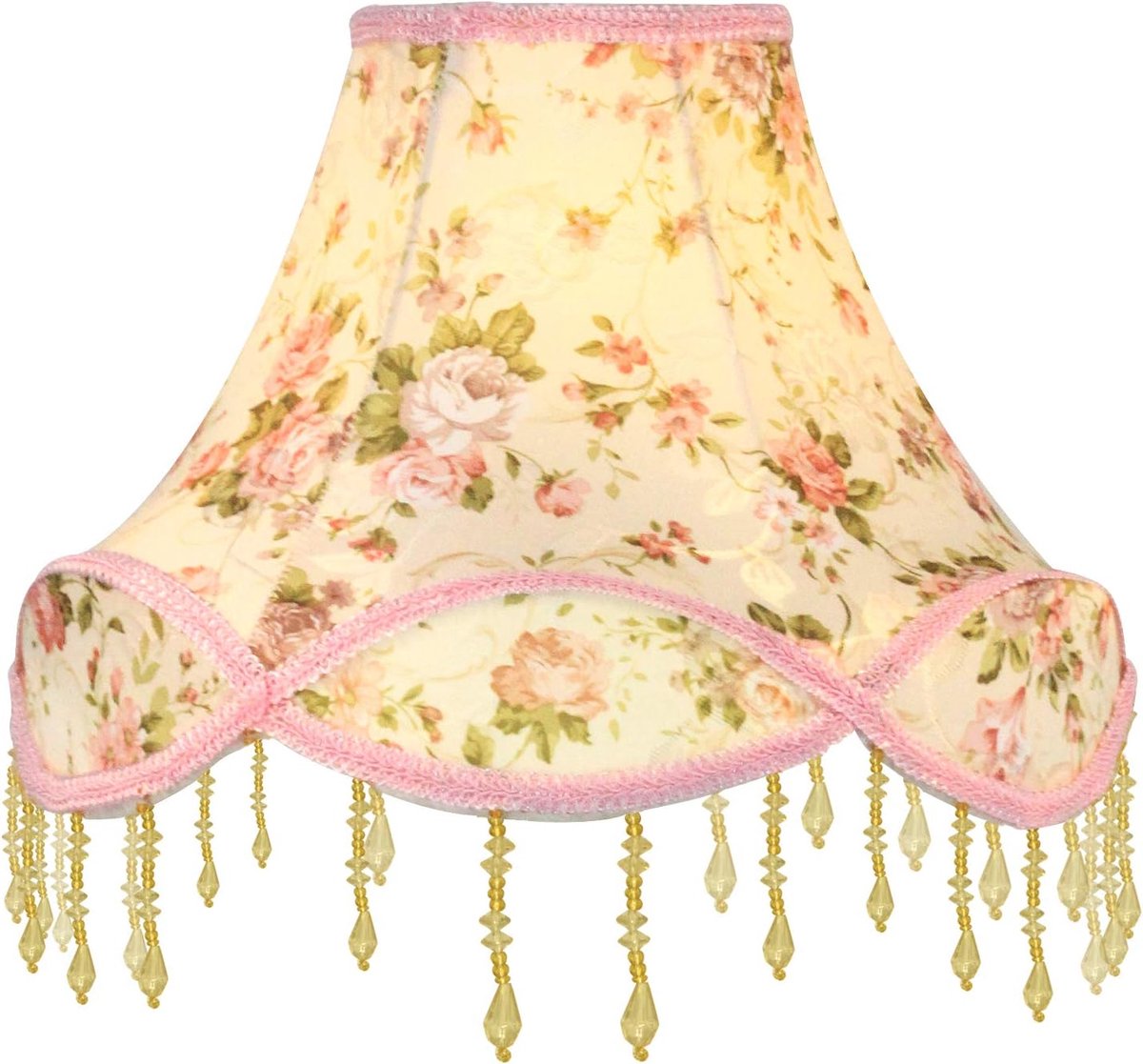 11,8" Retro Palace Hanger Handgemaakte Hanger E14/E27 lampenkap voor tafellampen, staande lampen, wandlampen, 12 x 30 x 23 cm roze