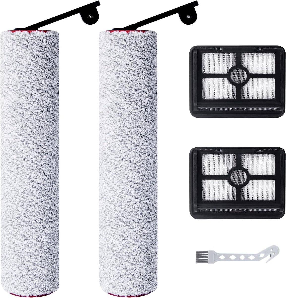 Accessoires voor Dreame H12 Pro Ultra / H13 Pro nat- en droogstofzuiger, 2 borstelrollen + 2 HEPA-filters + 1 reinigingsborstel