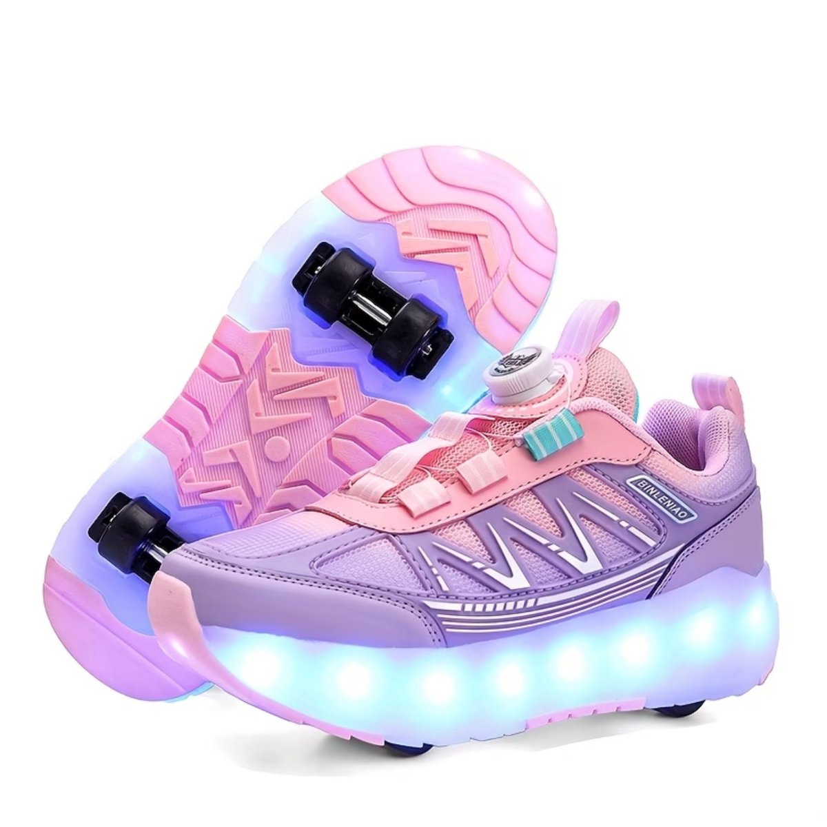 Currero Schoenen Meisjes Met Licht Sneakers Comfortabel Wandelschoenen Casual Kinder Schoenen Violet 32 Paars