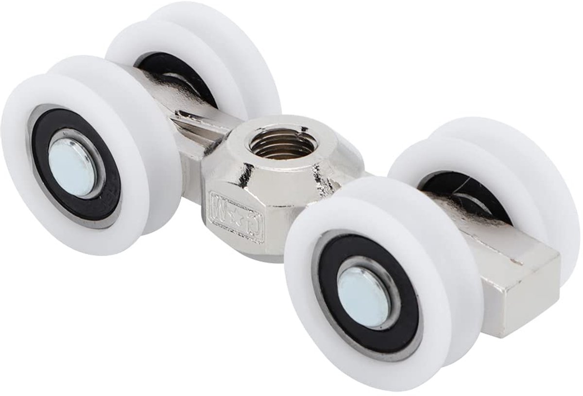 SnelShoppen - Sliding Door Roll met 4 Wielen voor Hangende Schuifdeuren - Duurzame Deurbeslag van Hoogwaardig Staal en POM - 150 kg Draagvermogen - Ee