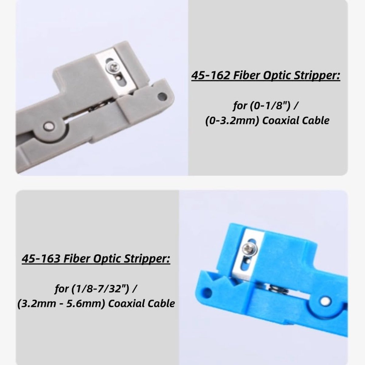 SnelShoppen - Pince à Dénuder voor Fibres Optiques - Professionele Kabelstripper voor Coaxiale Kabels met Instelbare Bladen en Ergonomische Grip - 45-