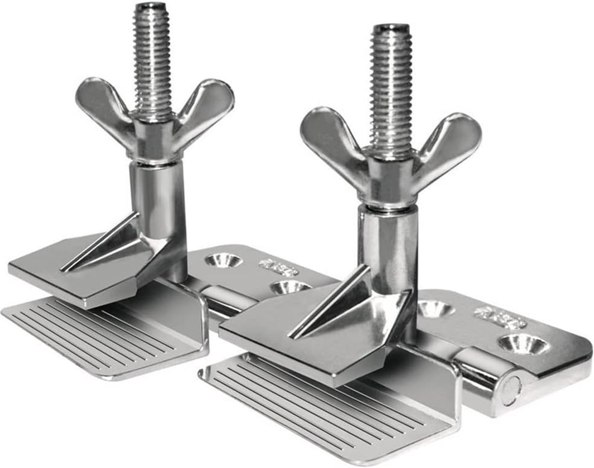 SnelShoppen - 2Pcs Vlinder Hinge Klemmen, Metaal Hinge Klemmen voor Zeefdruk, Stevige Bevestiging voor Zeefdrukframes, DIY Hobby Gereedschap, Roestvri