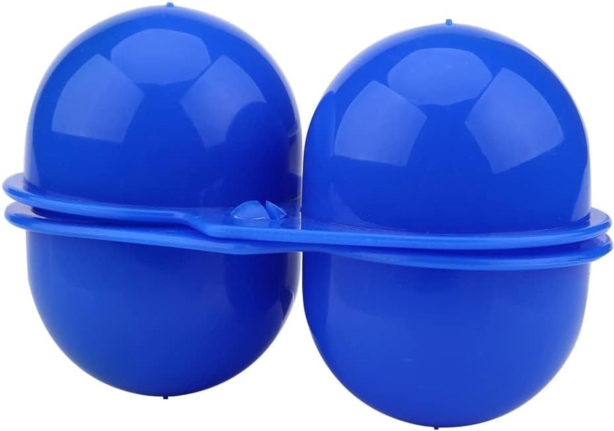 Eiercontainer voor 2 eieren - Portable blauw - Duurzaam materiaal - Ideaal voor buitengebruik - ShopVlot