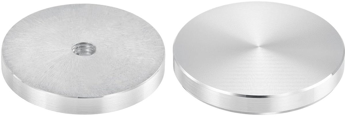Aluminium Schijven - Adapter Plaat - Meubelverbinding - Ronde Vorm - 50 mm Diameter - Zilver