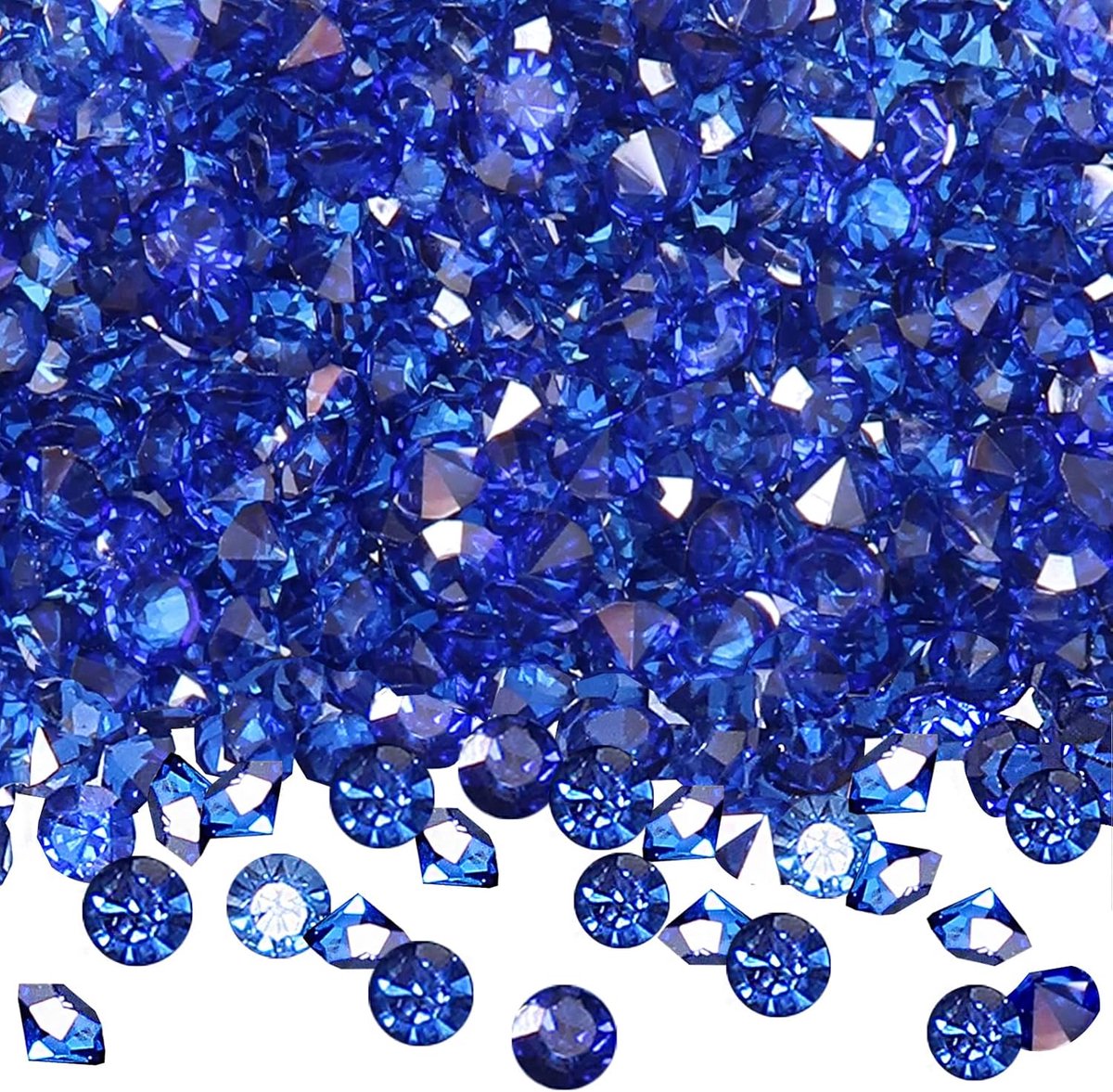 SnelShoppen - 5000 Stuks Blauw Acryl Diamanten 3mm voor Tafelstuk Bruiloft Babyshower Vaasje Decoratie